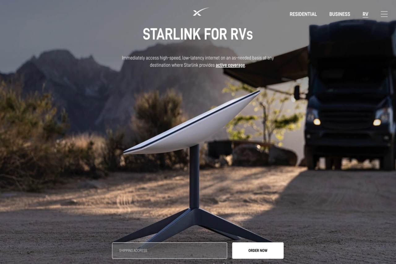 سرویس Starlink for RVs معرفی شد؛ دسترسی به اینترنت در سفر با هزینه 135 دلار