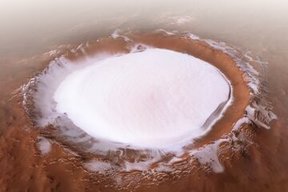 برف انبوهی که در مریخ به زمین نشسته / عکس