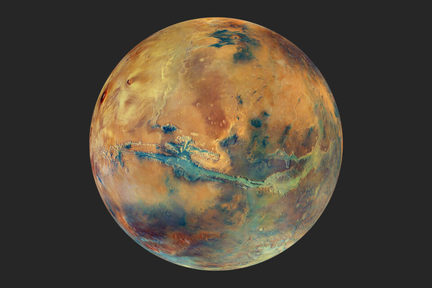 مریخ را تا به حال این رنگی ندیده‌اید!/ عکس