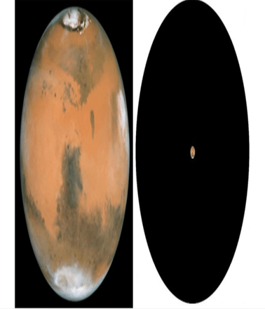 مشاهده مریخ با یک تلسکوپ کوچک