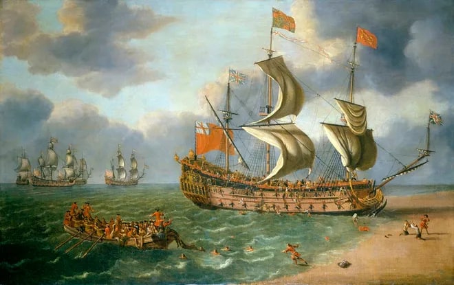  بریتانیا پس از سال‌ها بقایای یک کشتی سلطنتی غرق شده 340 ساله را به نمایش گذاشت 